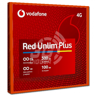 Стартовый пакет Vodafone — Тариф "Red Unlim Plus"