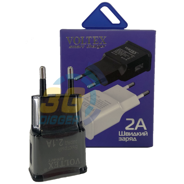 Сетевое зарядное устройство Voltex VLT-7200 (5V=2,1A)