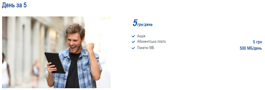 Тариф "День за 5"